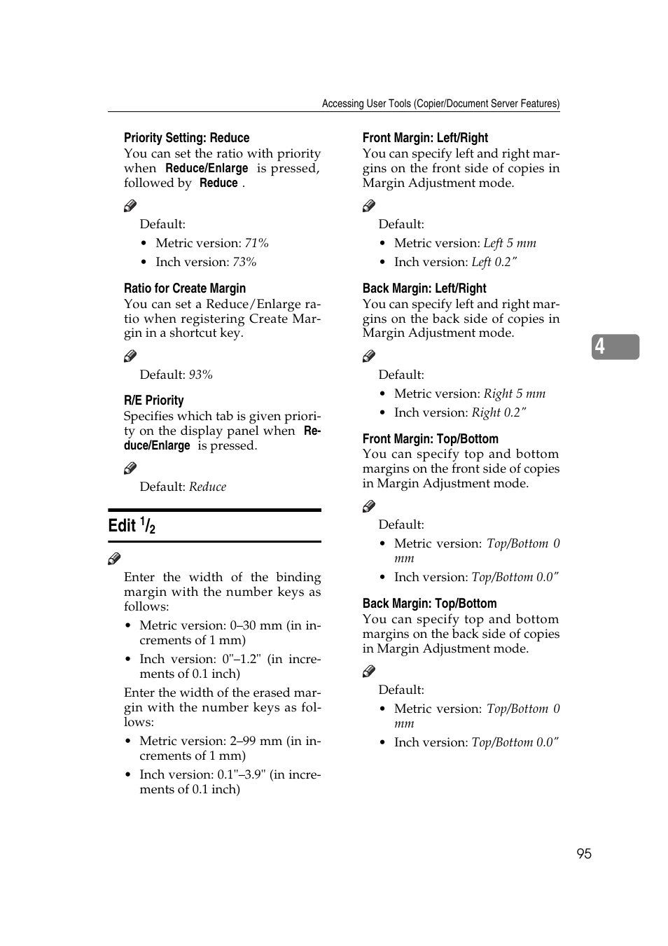Edit | Savin 4045e User Manual | Page 107 / 132