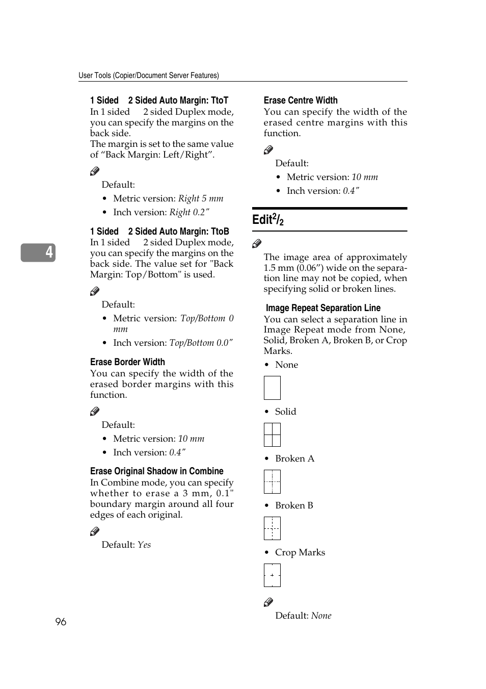 Edit | Savin 4045e User Manual | Page 108 / 132