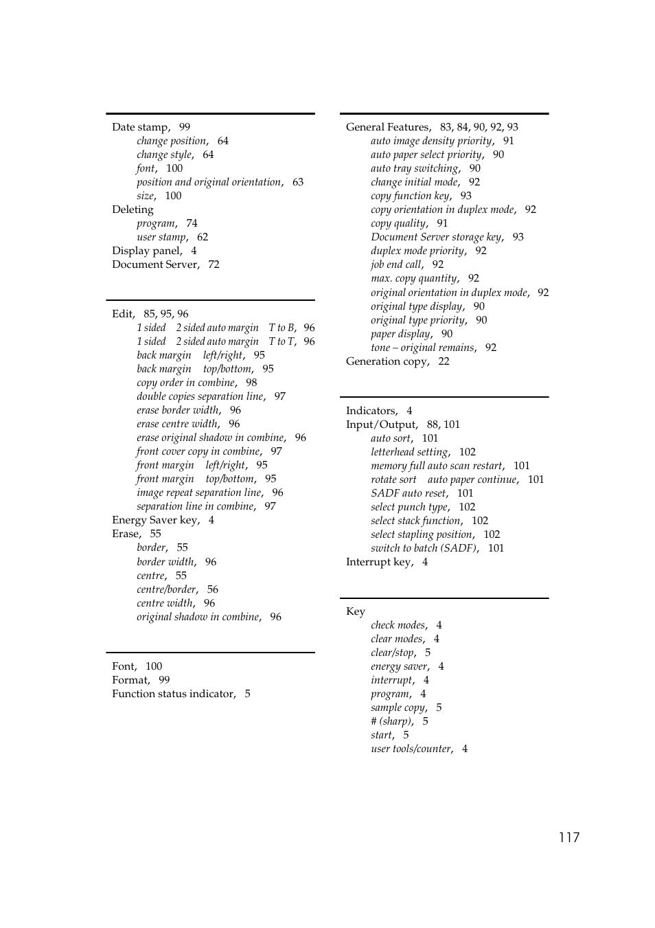 117 d | Savin 4045e User Manual | Page 129 / 132