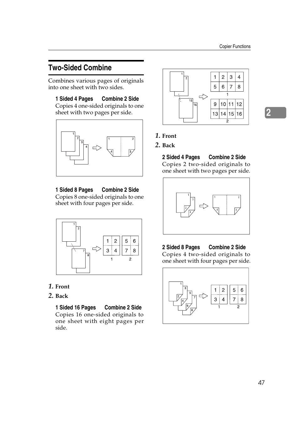 Two-sided combine | Savin 4045e User Manual | Page 59 / 132