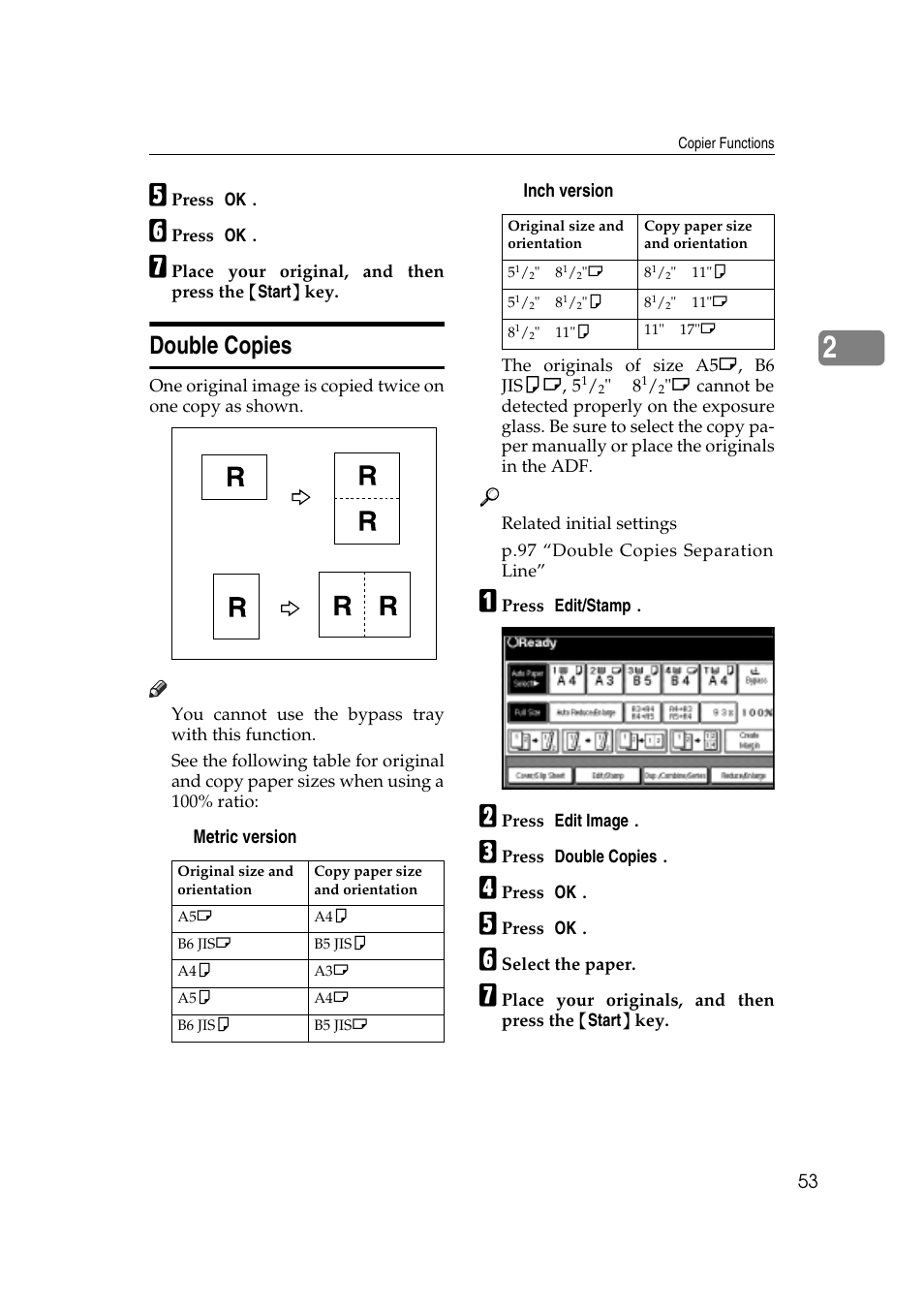 Double copies | Savin 4045e User Manual | Page 65 / 132