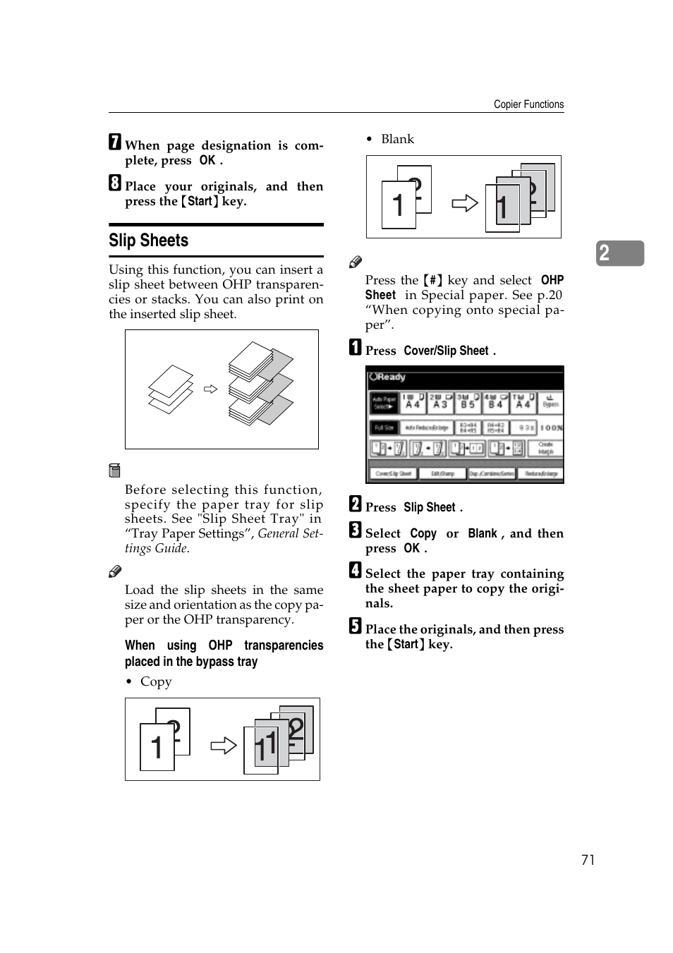 Slip sheets | Savin 4045e User Manual | Page 83 / 132