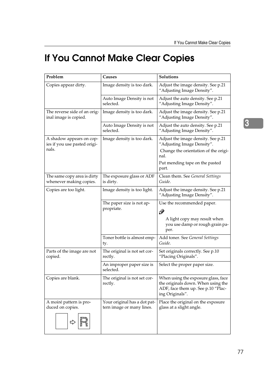 3if you cannot make clear copies | Savin 4045e User Manual | Page 89 / 132
