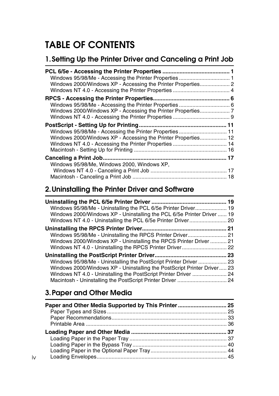 Savin MLP26 User Manual | Page 6 / 180