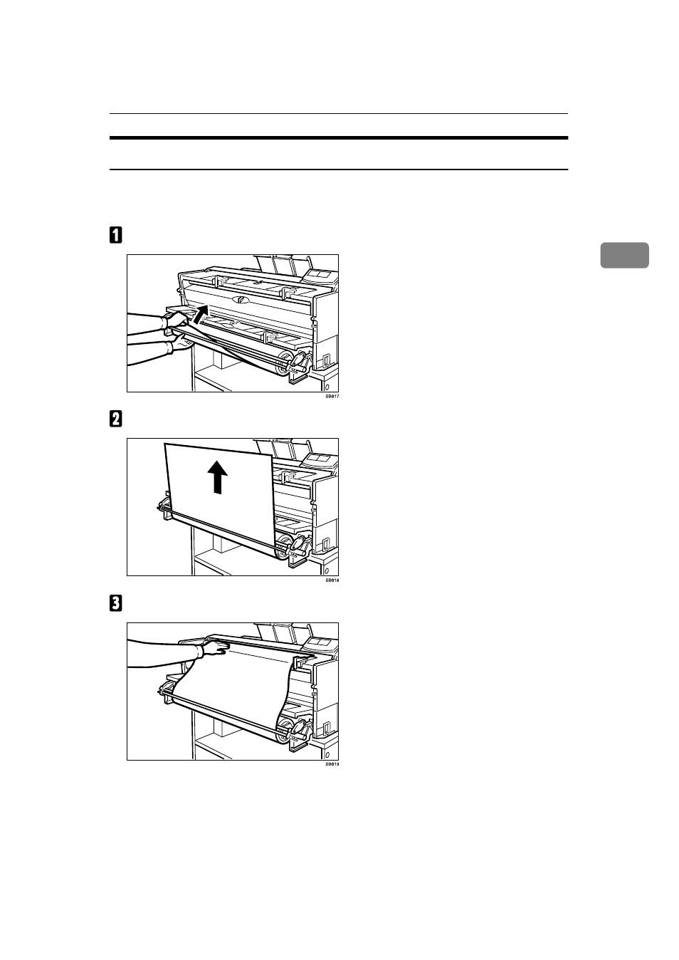 Using the roll cutting rail (option) | Savin 7700W User Manual | Page 35 / 90