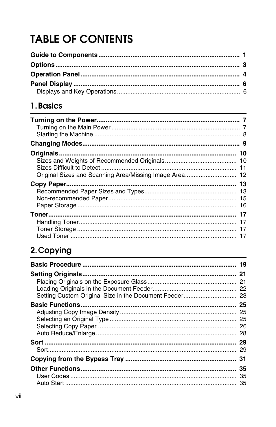 Savin 1502 User Manual | Page 12 / 102