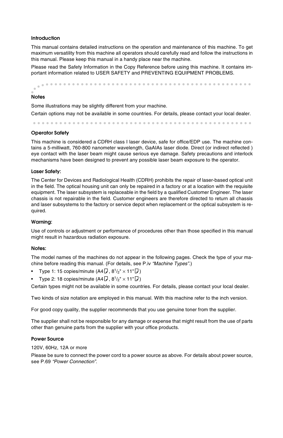 Savin 1502 User Manual | Page 3 / 102