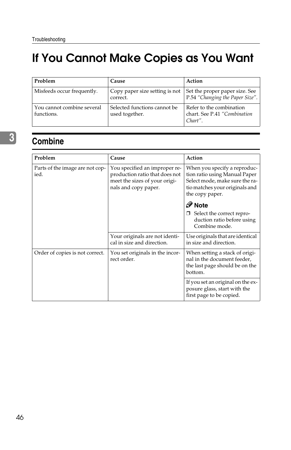 3if you cannot make copies as you want, Combine | Savin 1502 User Manual | Page 60 / 102