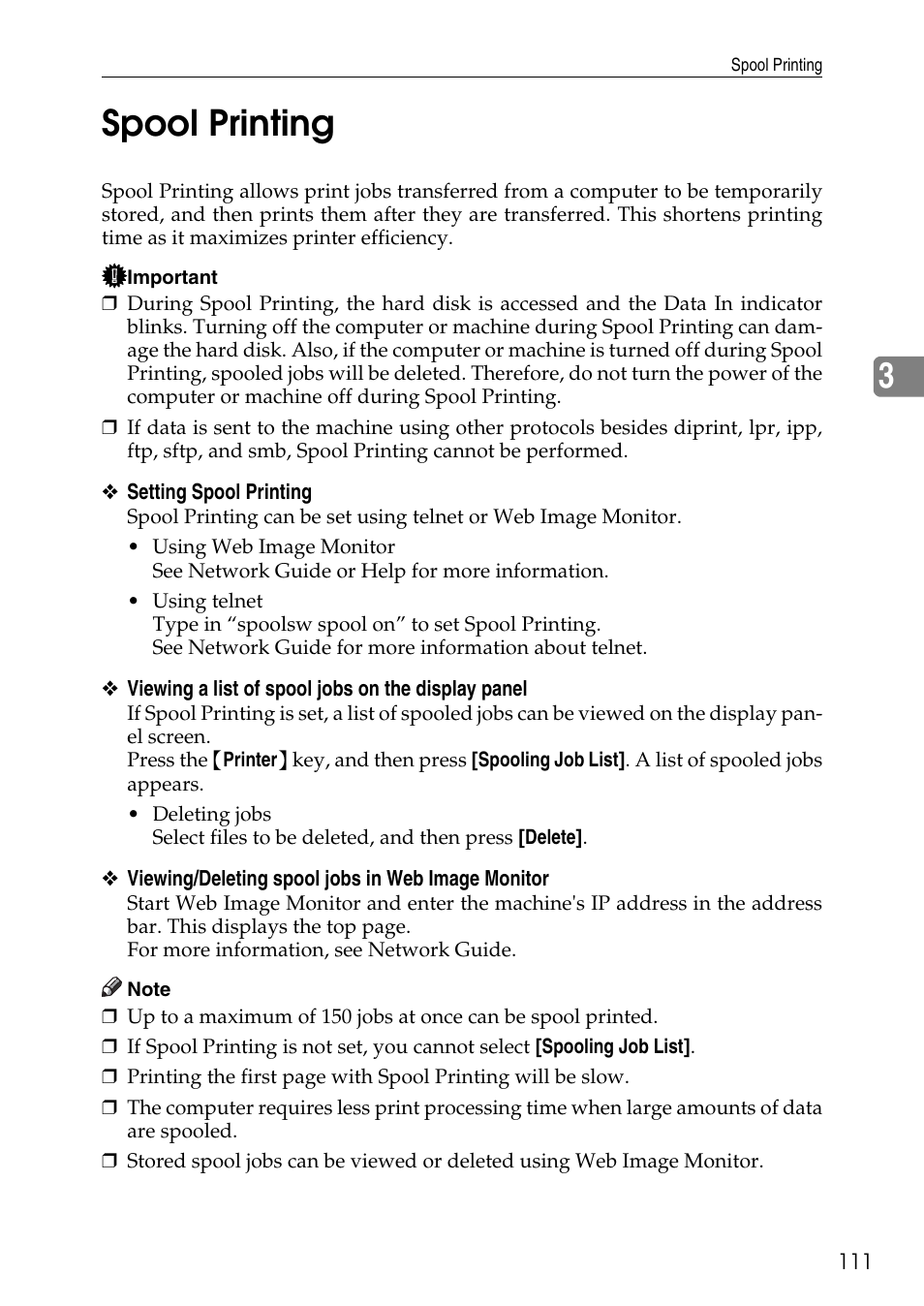 Spool printing, 3spool printing | Savin C4540 User Manual | Page 119 / 167