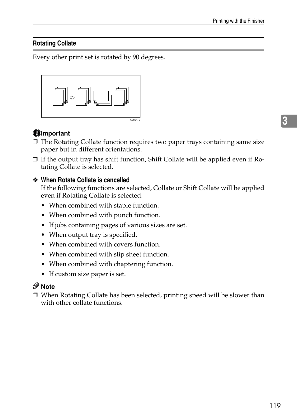 Rotating collate | Savin C4540 User Manual | Page 127 / 167