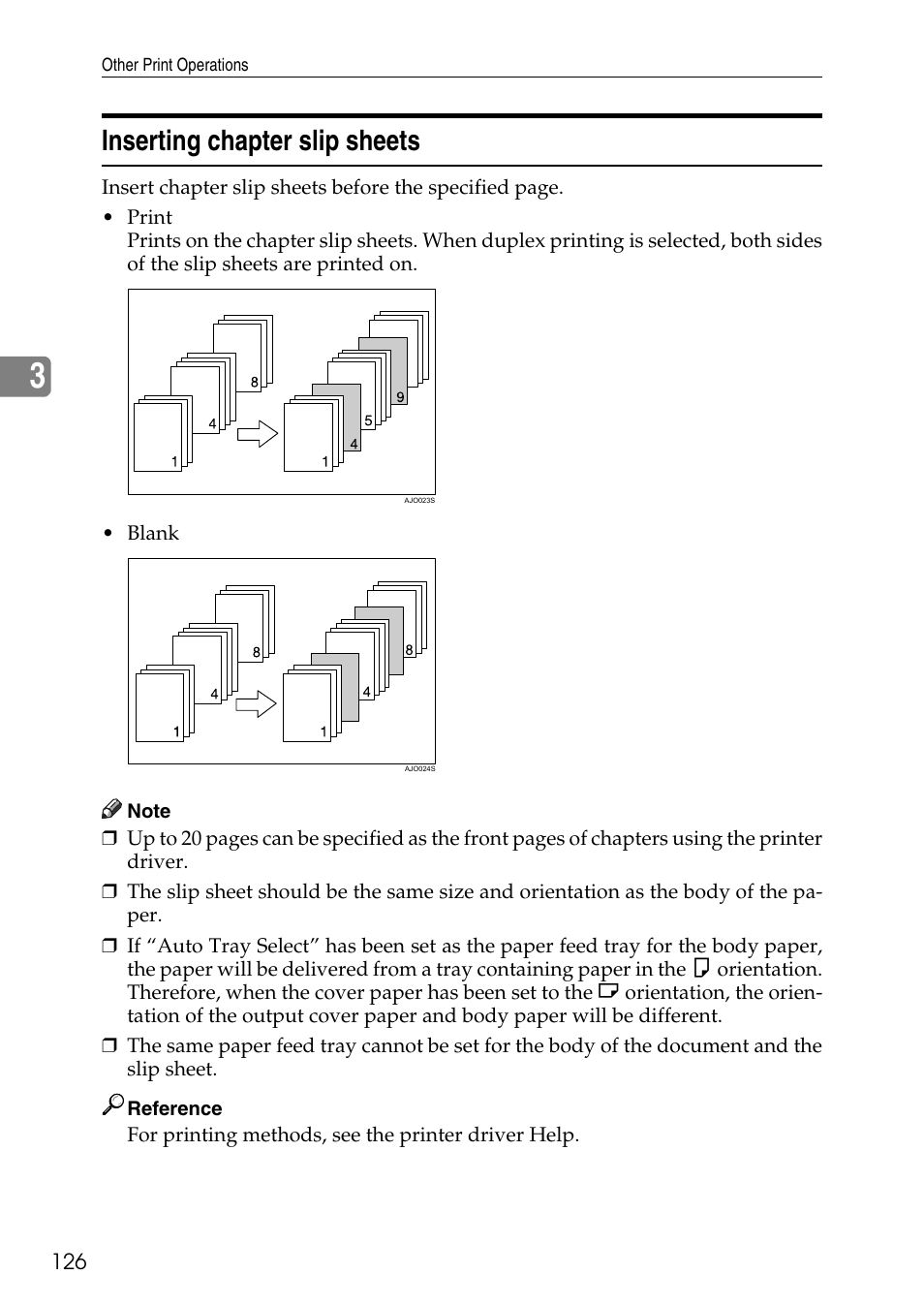 Inserting chapter slip sheets | Savin C4540 User Manual | Page 134 / 167