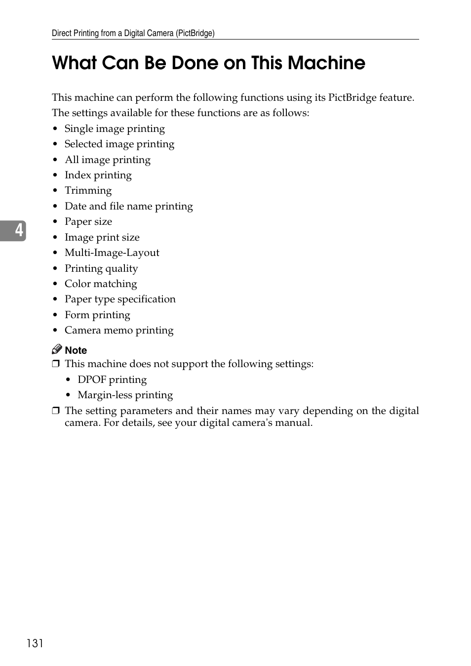What can be done on this machine, 4what can be done on this machine | Savin C4540 User Manual | Page 139 / 167