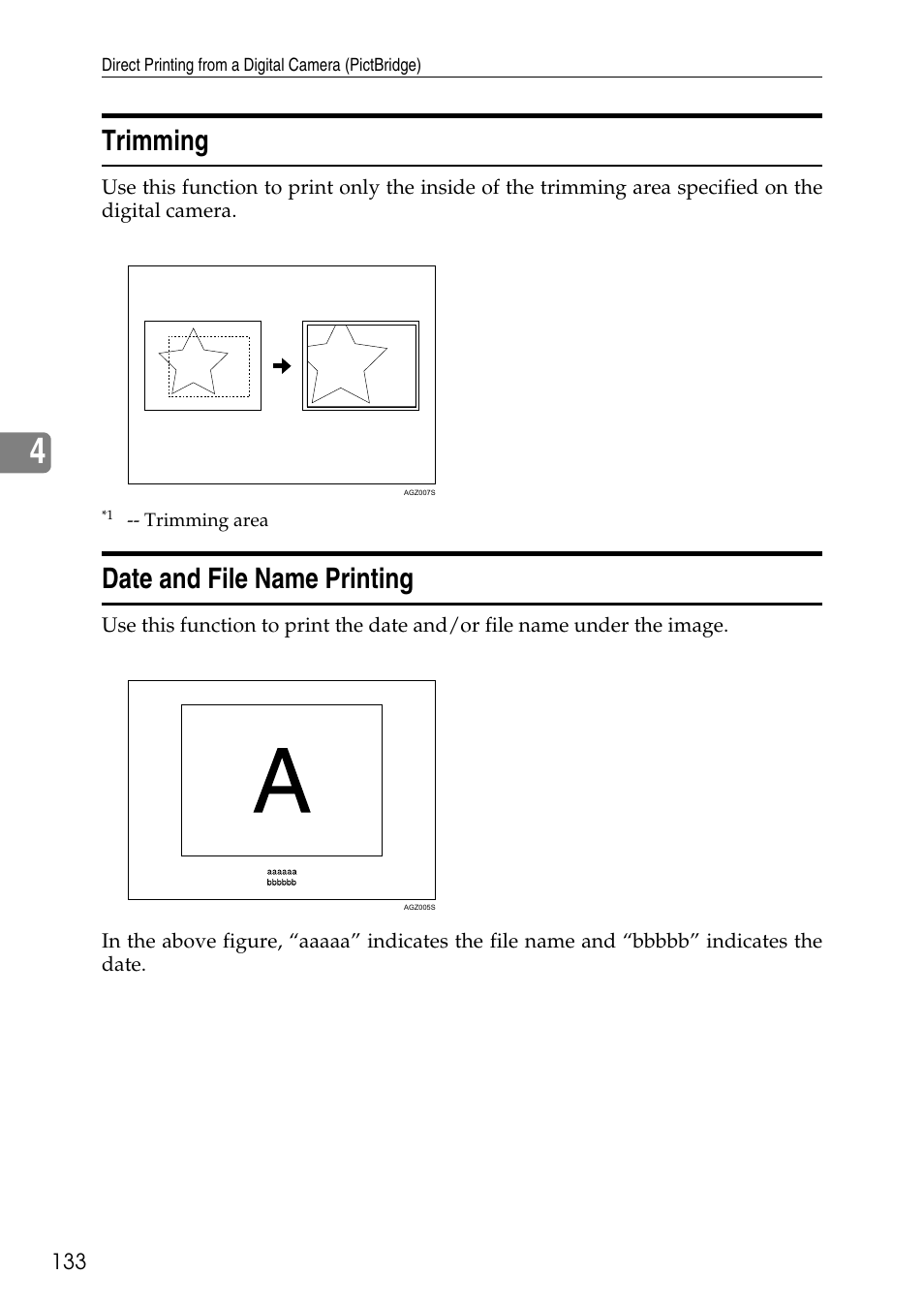 Trimming, Date and file name printing, Trimming date and file name printing | Savin C4540 User Manual | Page 141 / 167