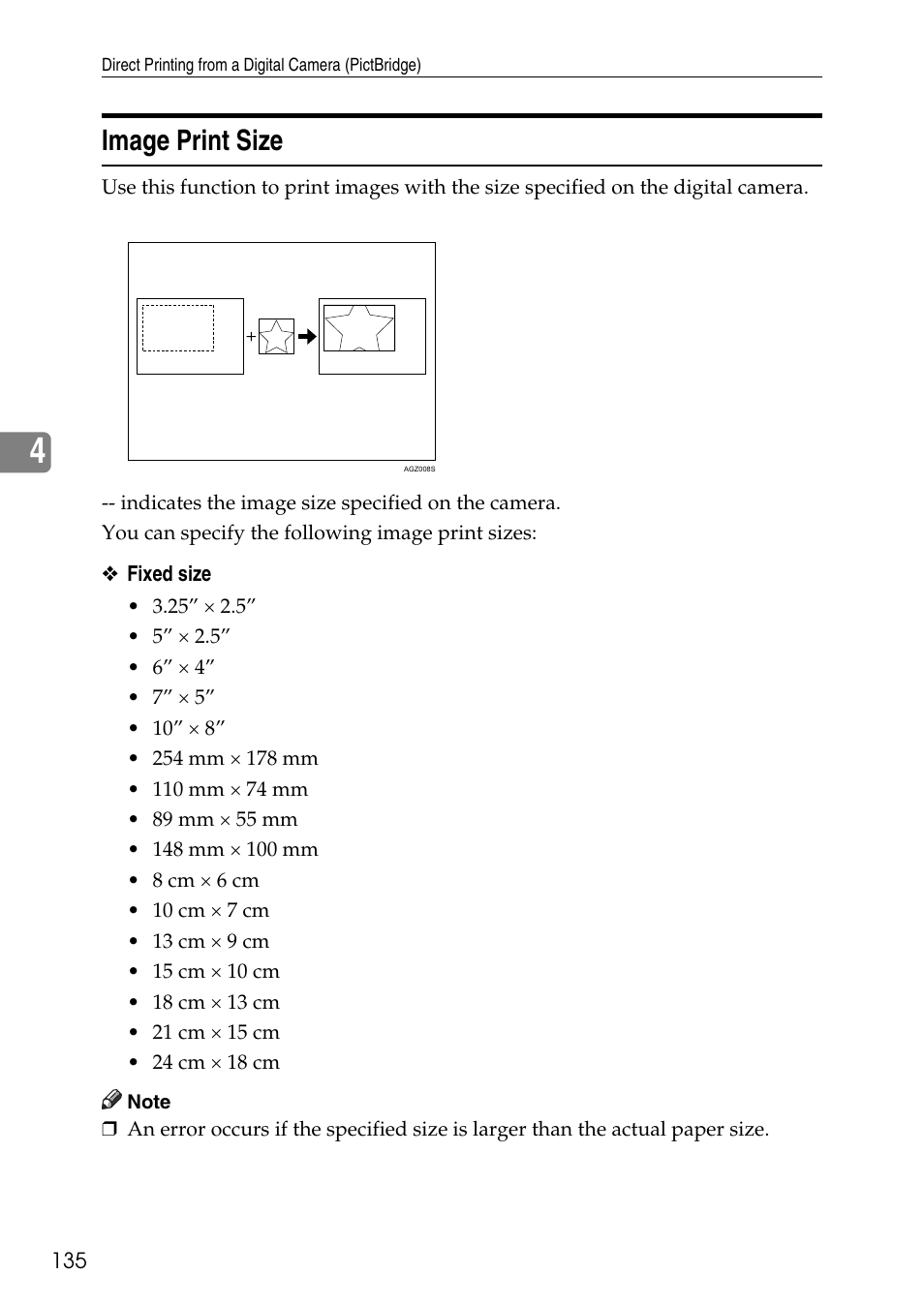 Image print size | Savin C4540 User Manual | Page 143 / 167