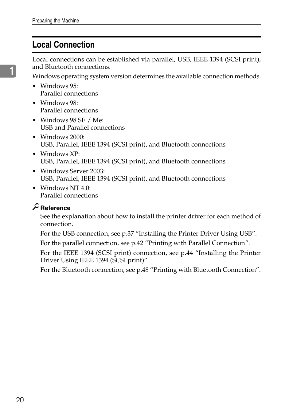 Local connection | Savin C4540 User Manual | Page 28 / 167