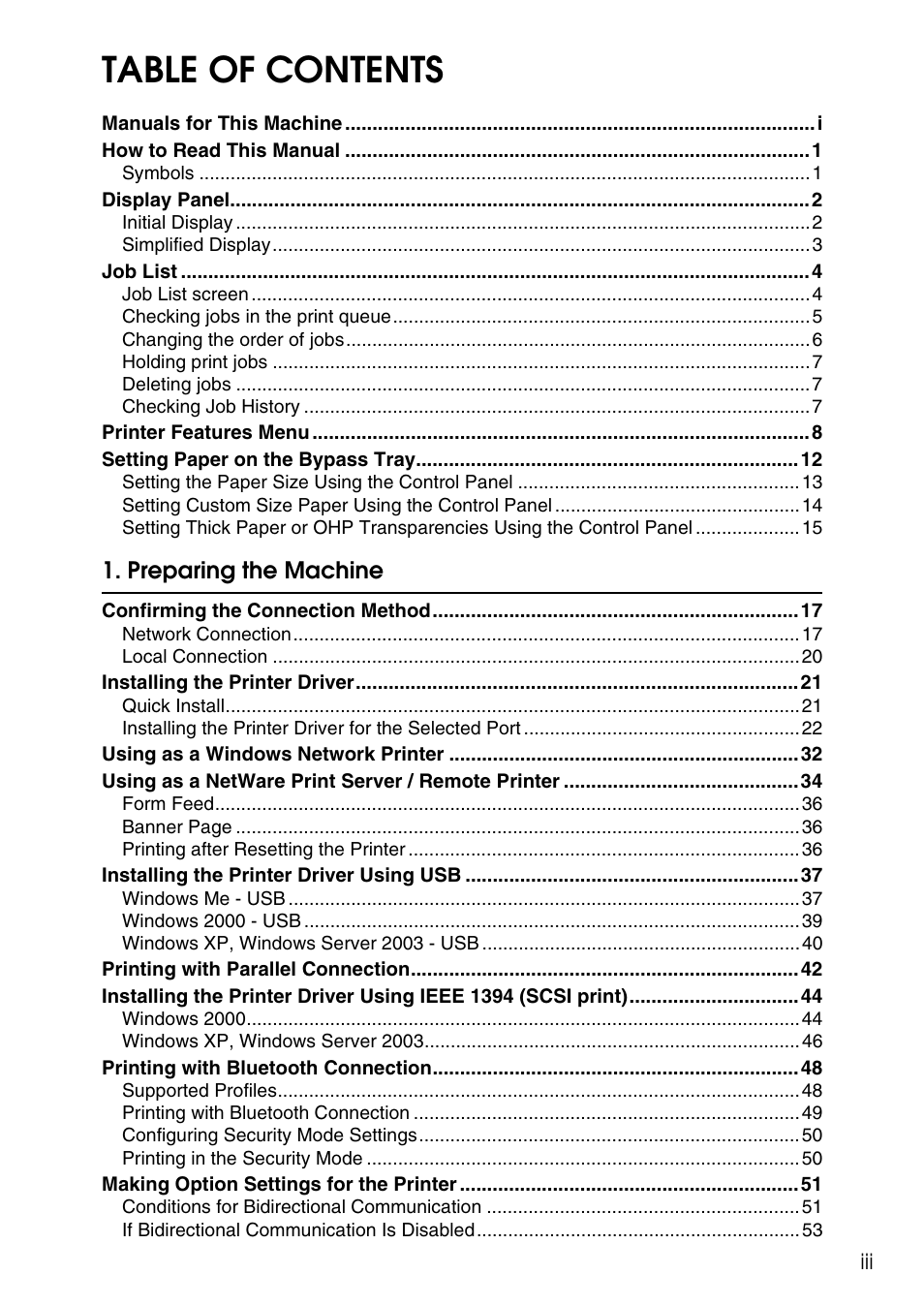 Savin C4540 User Manual | Page 5 / 167
