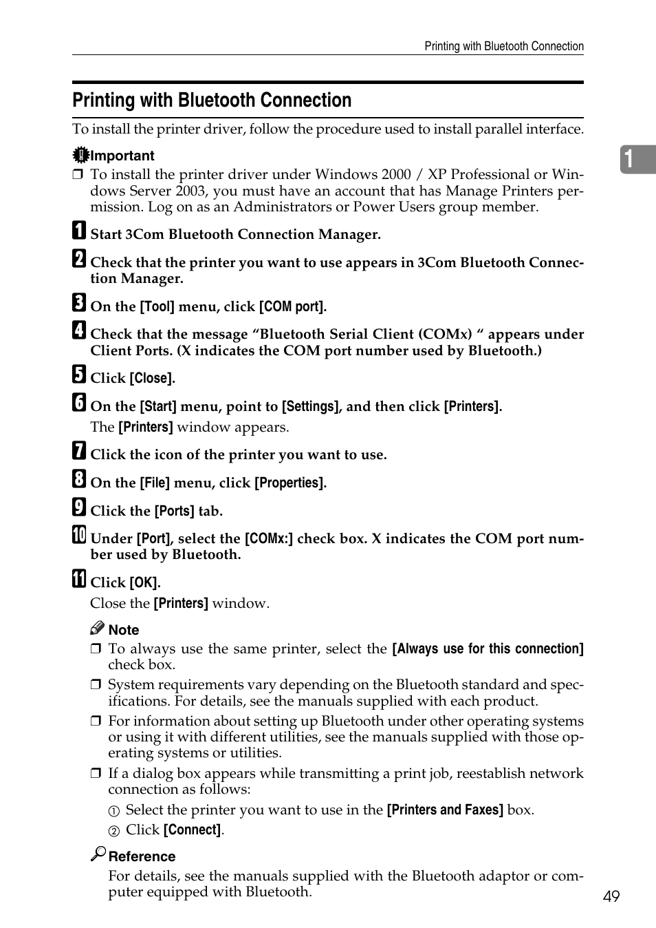 Printing with bluetooth connection | Savin C4540 User Manual | Page 57 / 167