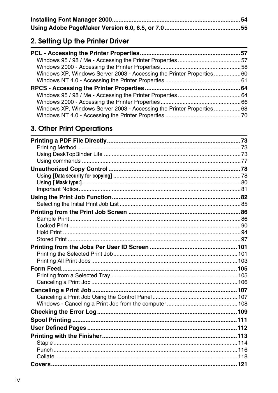 Savin C4540 User Manual | Page 6 / 167