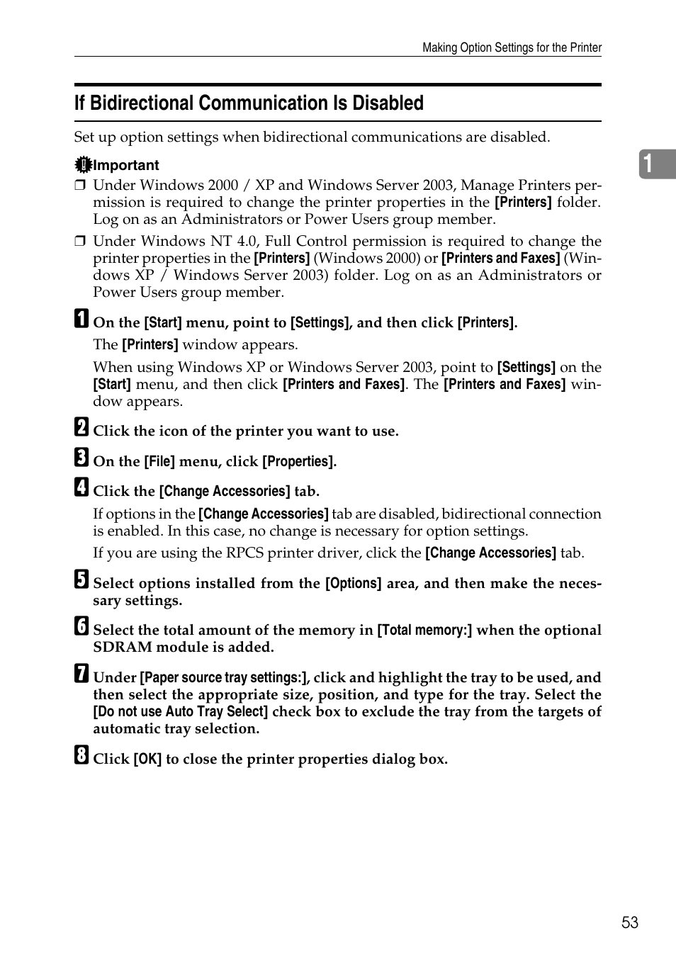 If bidirectional communication is disabled | Savin C4540 User Manual | Page 61 / 167