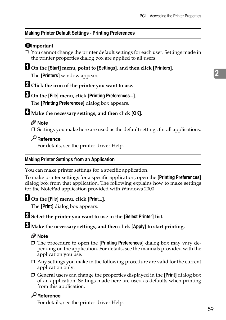 Making printer settings from an application | Savin C4540 User Manual | Page 67 / 167