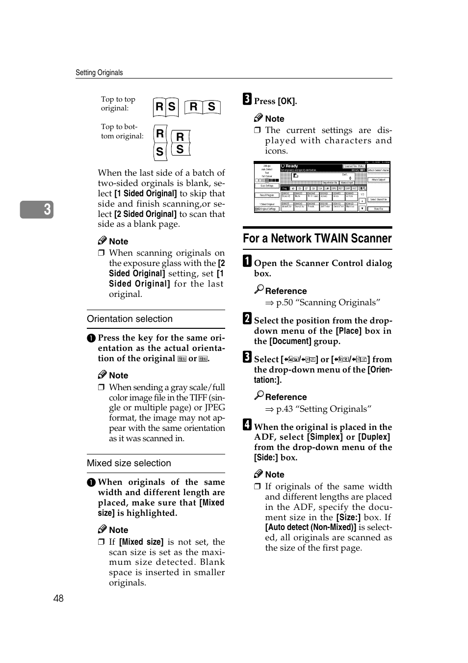 For a network twain scanner | Savin 1232 User Manual | Page 52 / 108