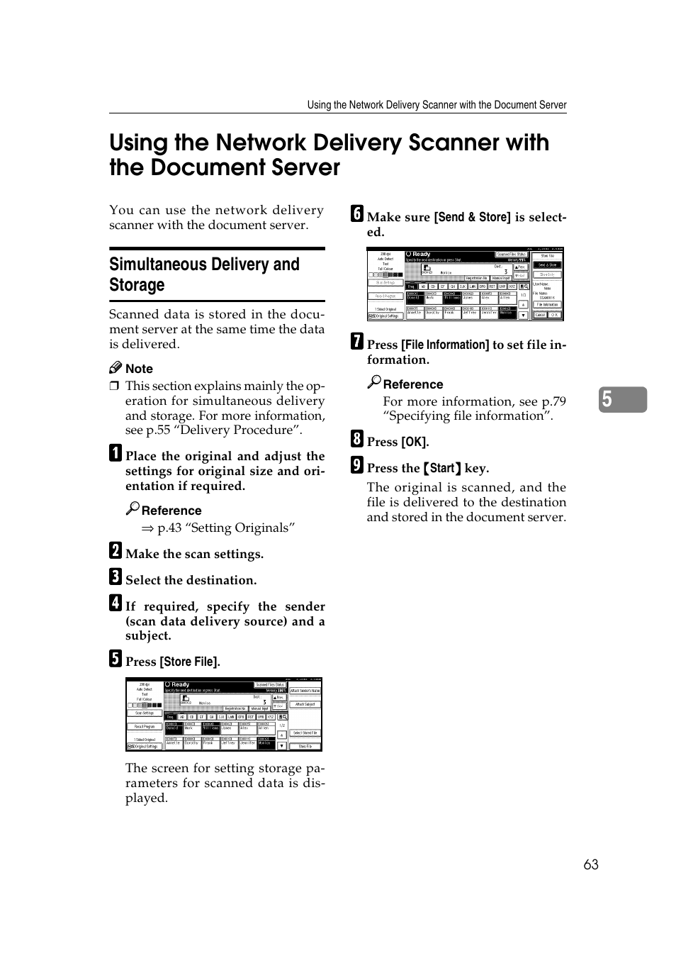 Simultaneous delivery and storage | Savin 1232 User Manual | Page 67 / 108
