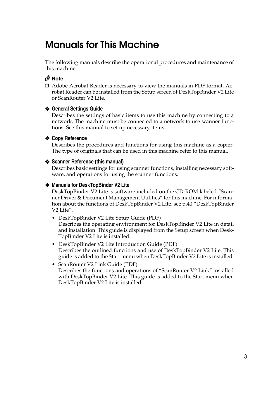 Manuals for this machine | Savin 1232 User Manual | Page 7 / 108