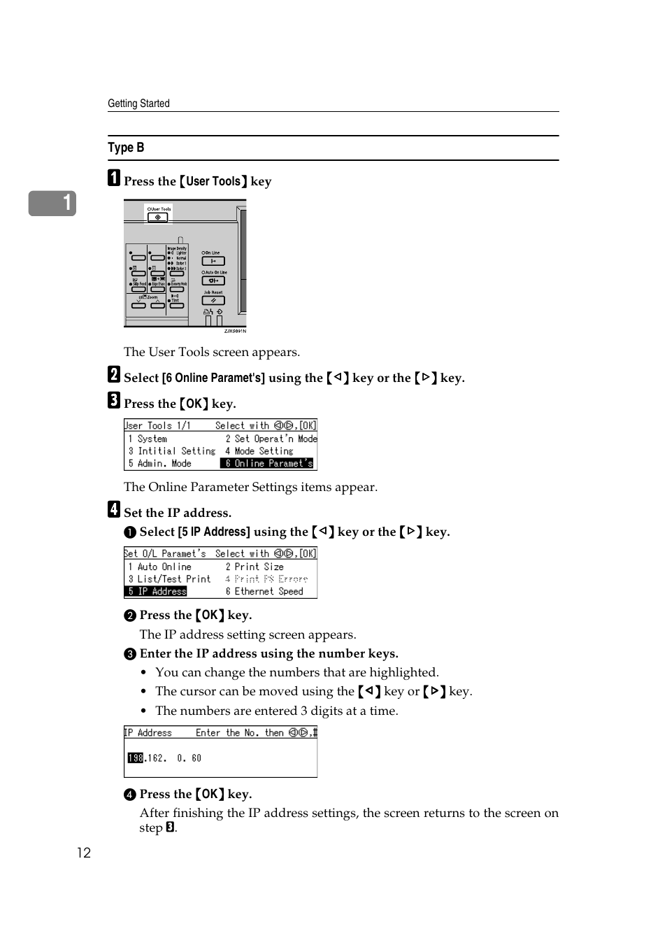 Type b | Savin RCP40 User Manual | Page 18 / 46