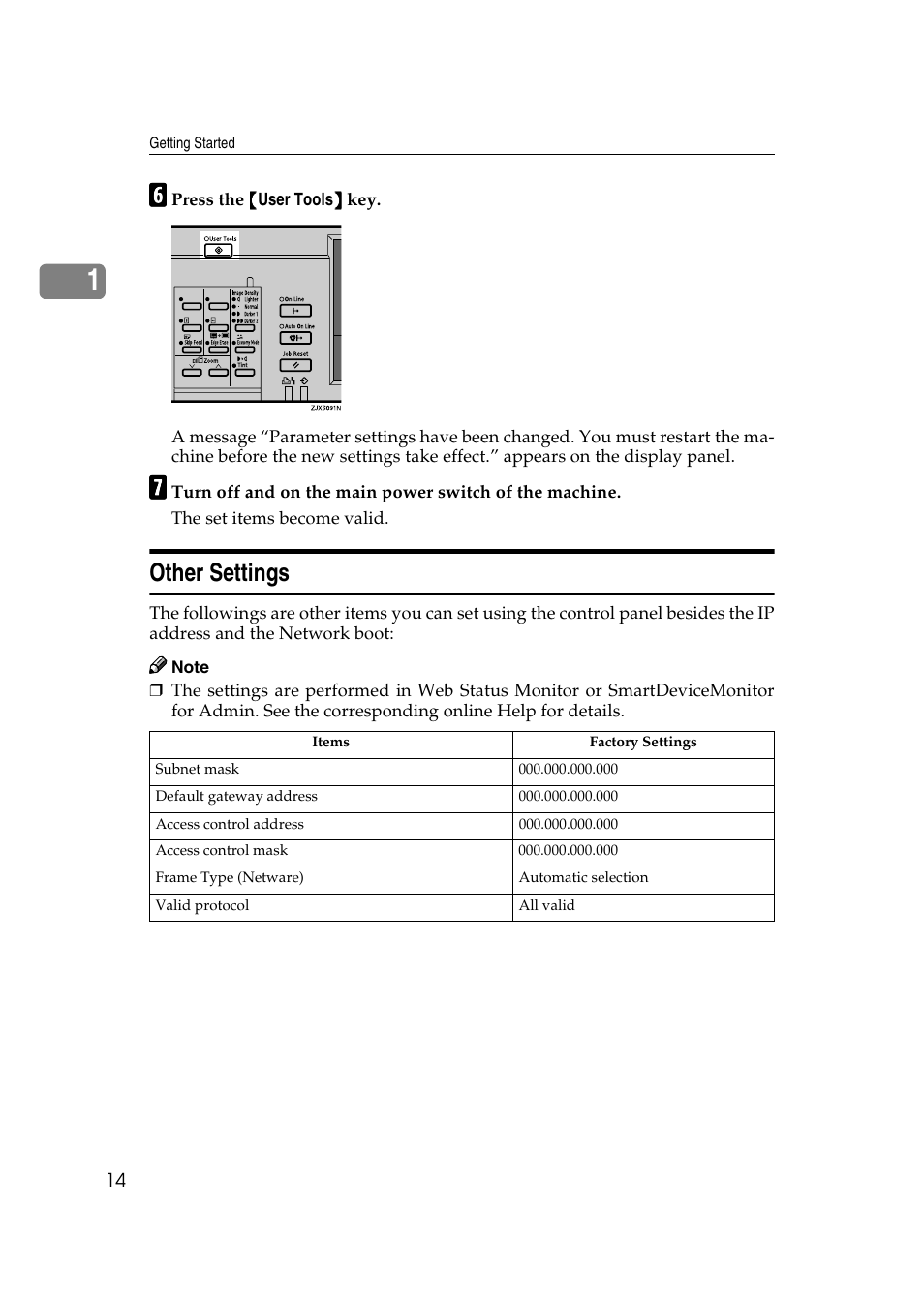 Other settings | Savin RCP40 User Manual | Page 20 / 46