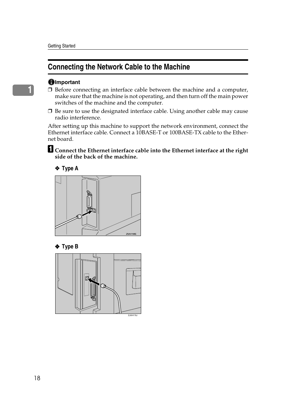 Connecting the network cable to the machine | Savin RCP40 User Manual | Page 24 / 46