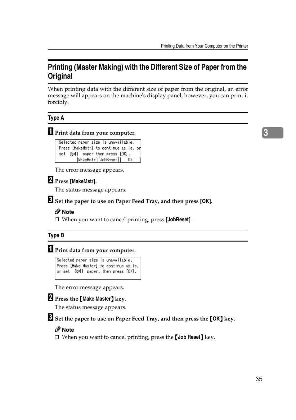 Type a, Type b | Savin RCP40 User Manual | Page 41 / 46
