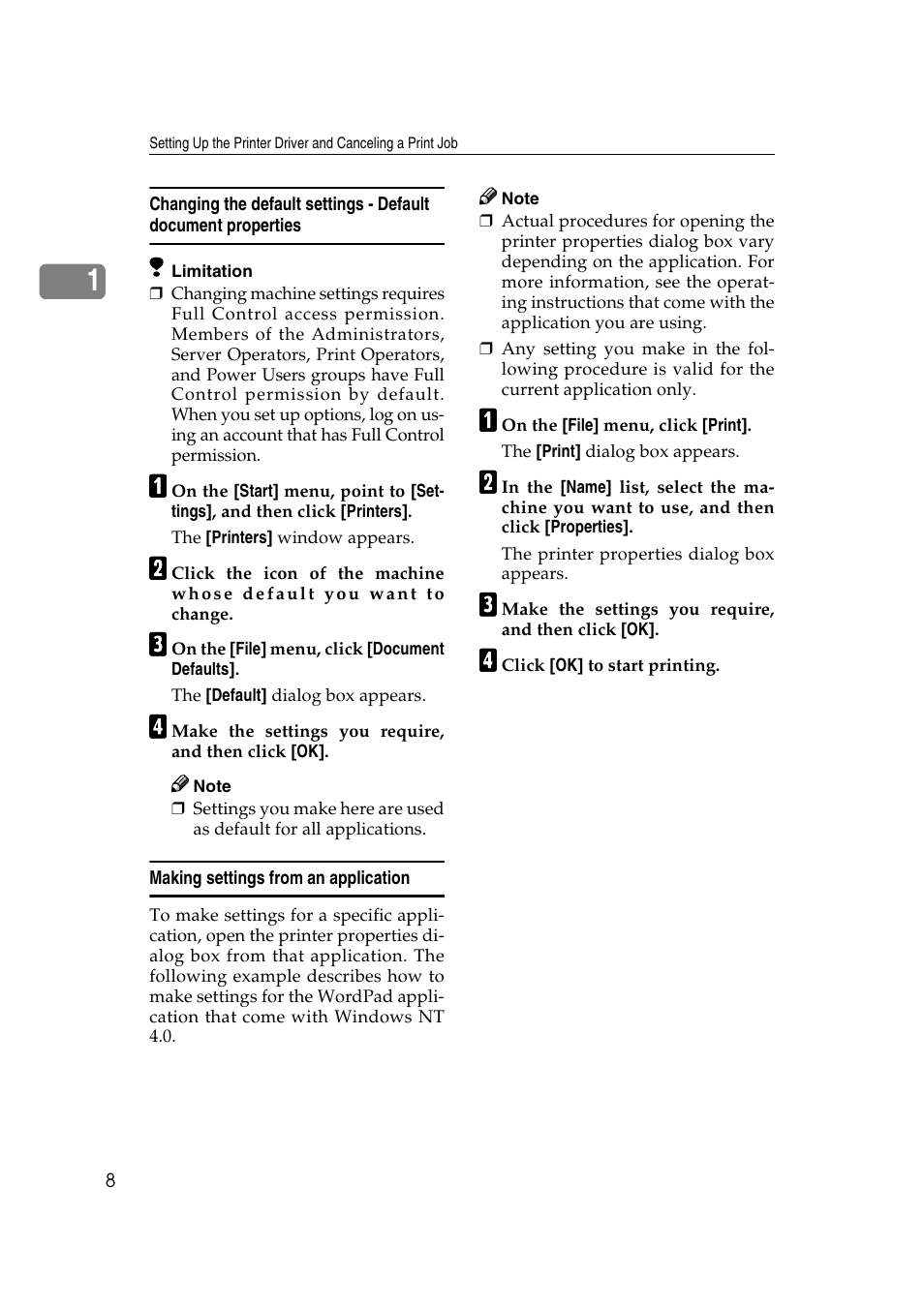 Making settings from an application | Savin 2027 User Manual | Page 12 / 78