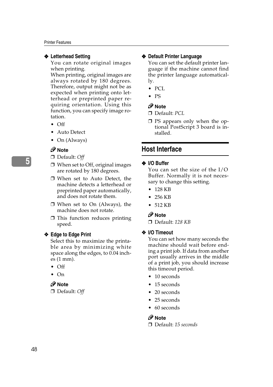 Host interface, Ee p.48 “host interface, P.48 “host interface | Savin 2027 User Manual | Page 52 / 78