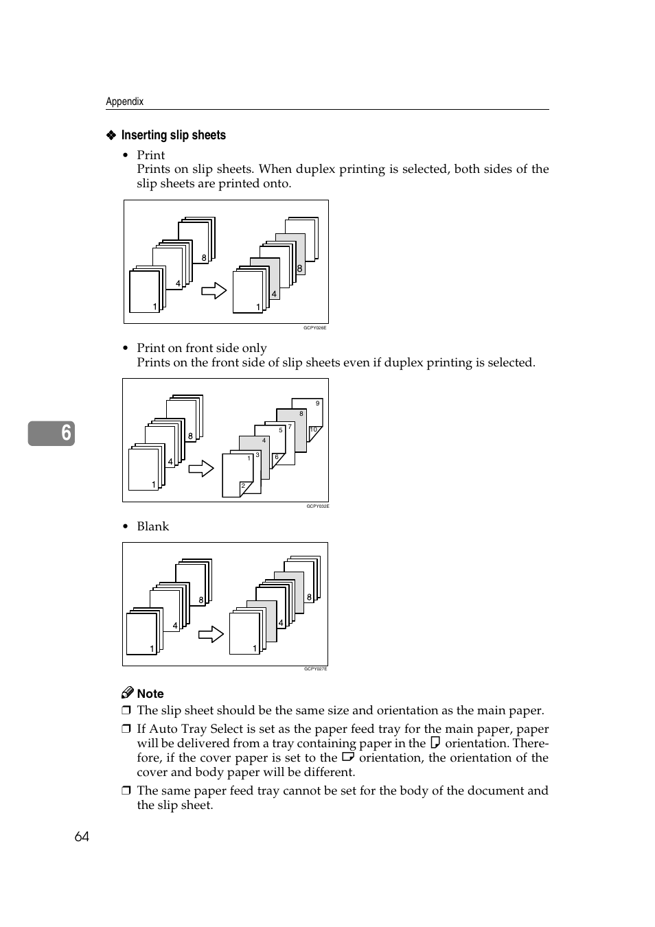 Inserting slip sheets | Savin 2027 User Manual | Page 68 / 78