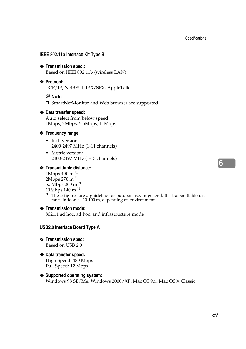 Ieee 802.11b interface kit type b, Usb2.0 interface board type a | Savin 2027 User Manual | Page 73 / 78