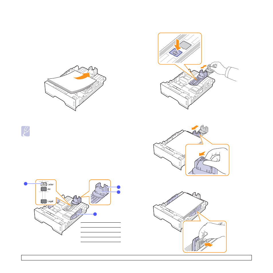 Using the tray 1 or the optional tray 2, Changing the size of the paper in the tray 1 | Savin SP 3300 Series User Manual | Page 22 / 101