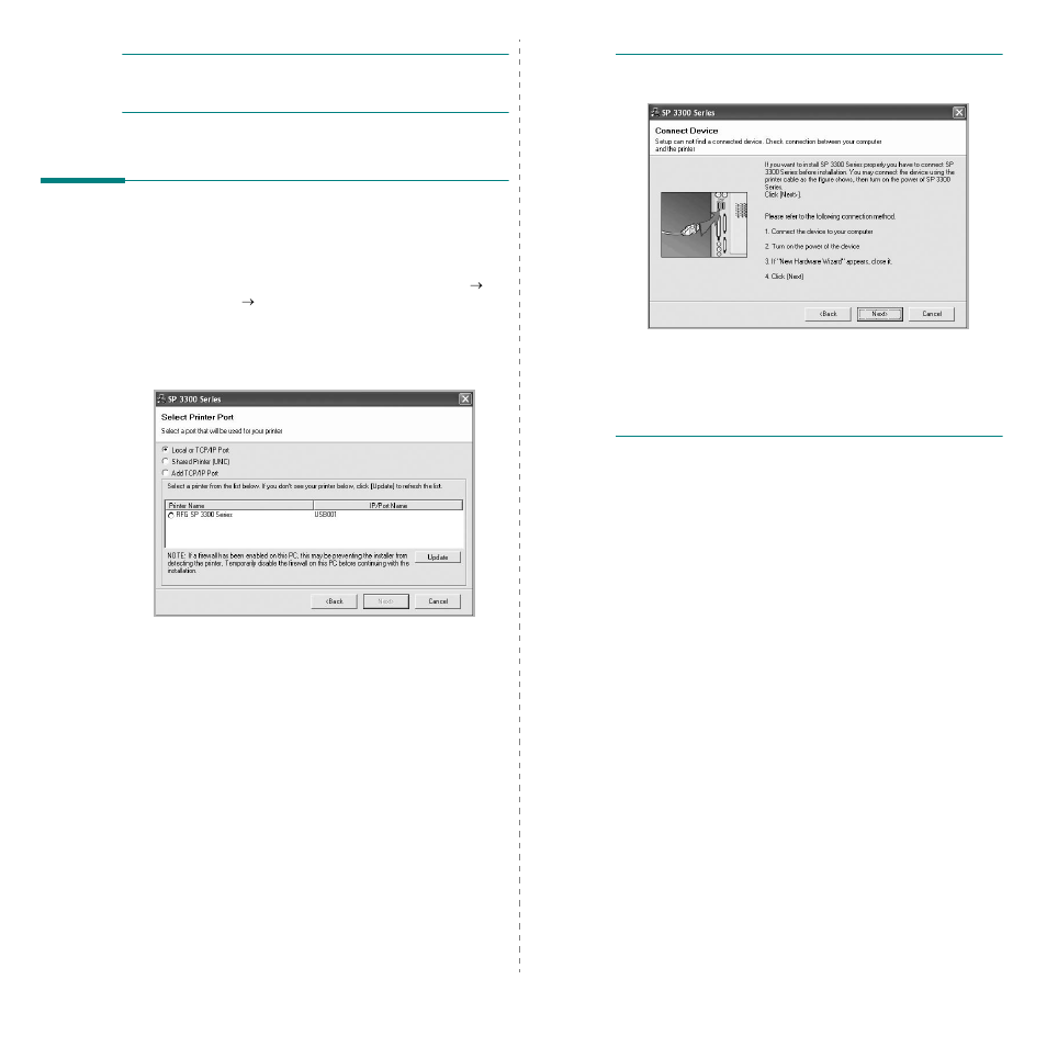 Reinstalling printer software | Savin SP 3300 Series User Manual | Page 55 / 101