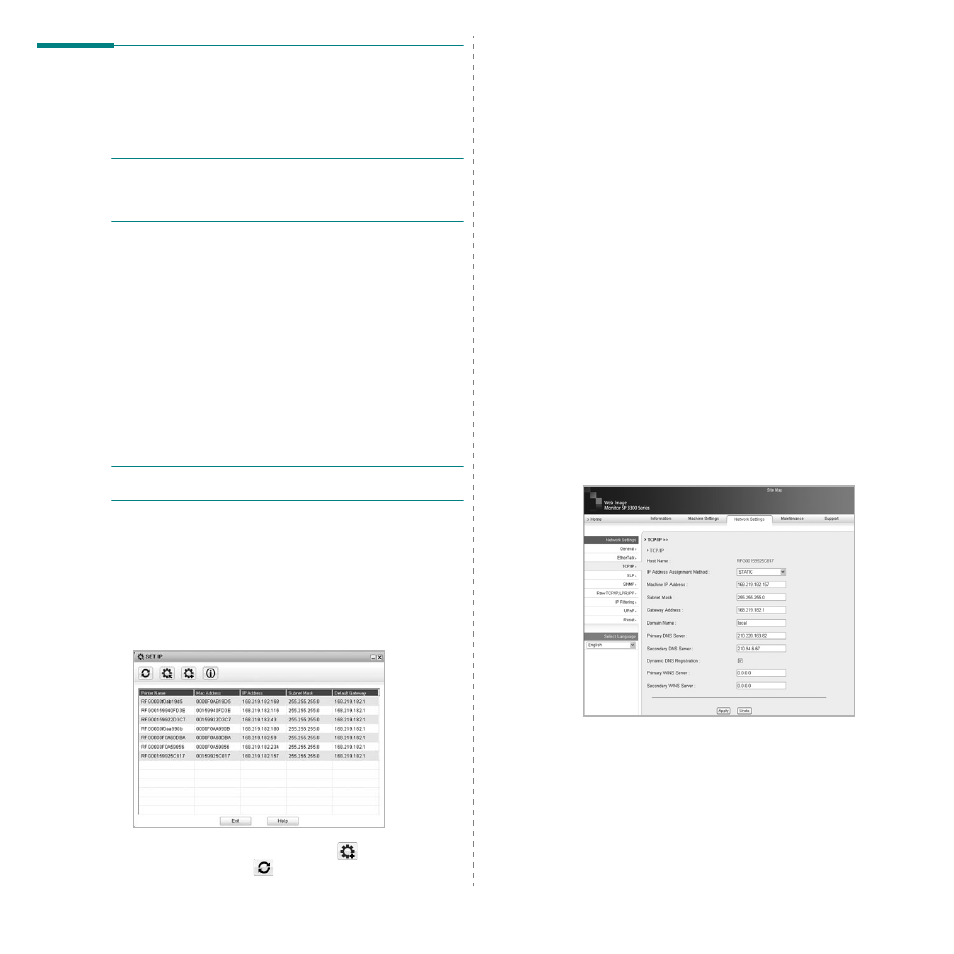 Ip address setup | Savin SP 3300 Series User Manual | Page 86 / 101