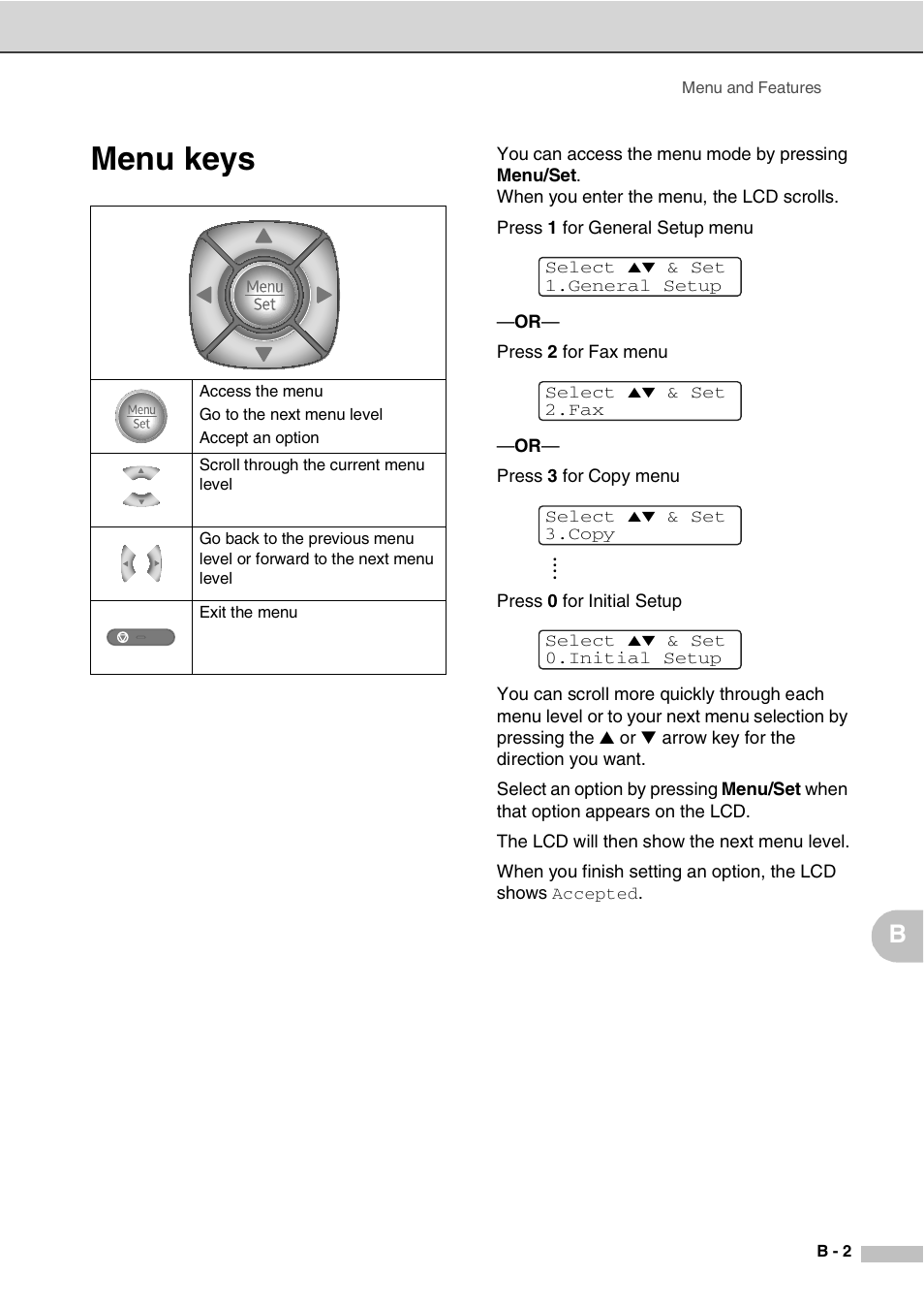 Menu keys | Savin SPC210SF User Manual | Page 104 / 176