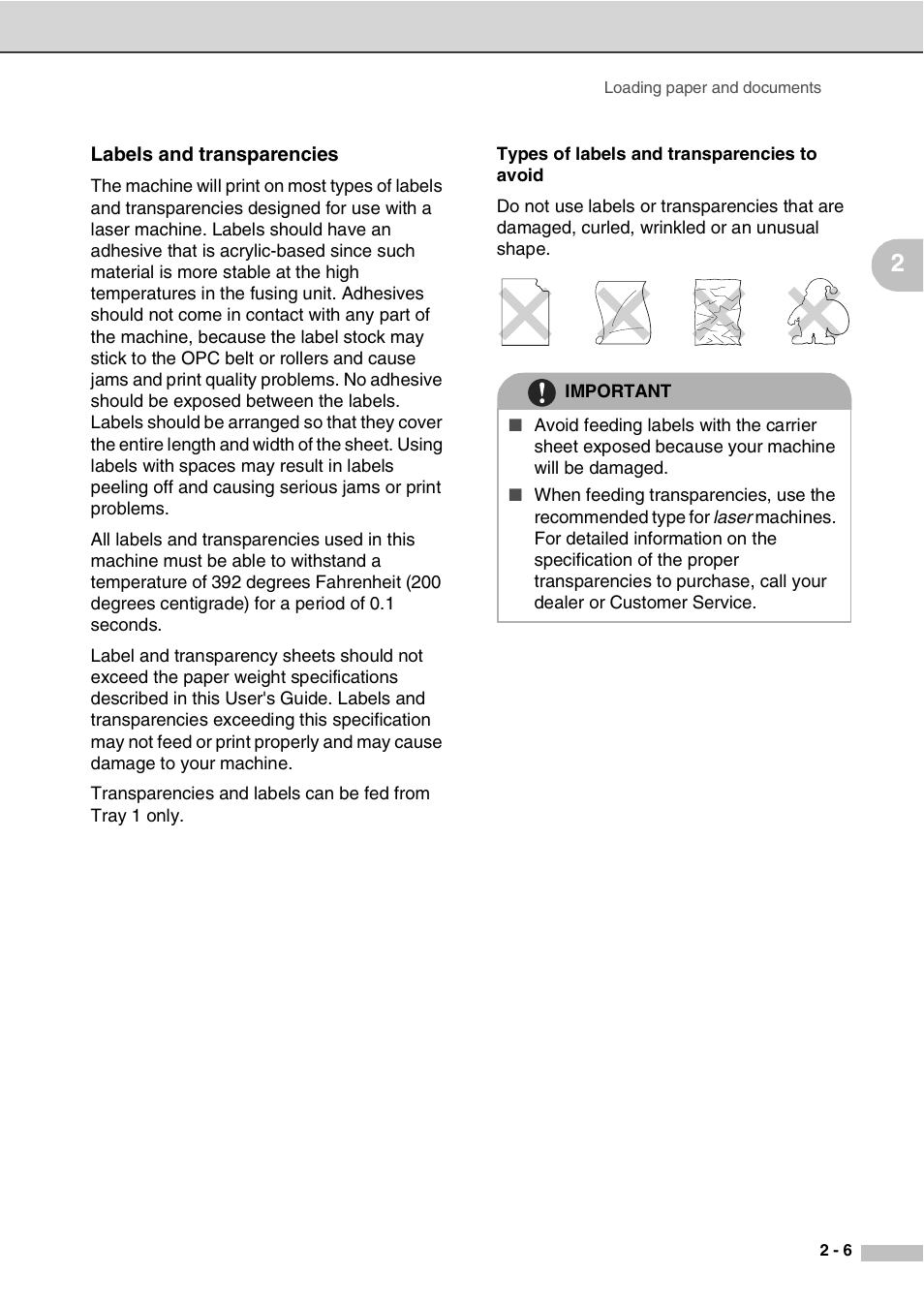 Labels and transparencies | Savin SPC210SF User Manual | Page 22 / 176