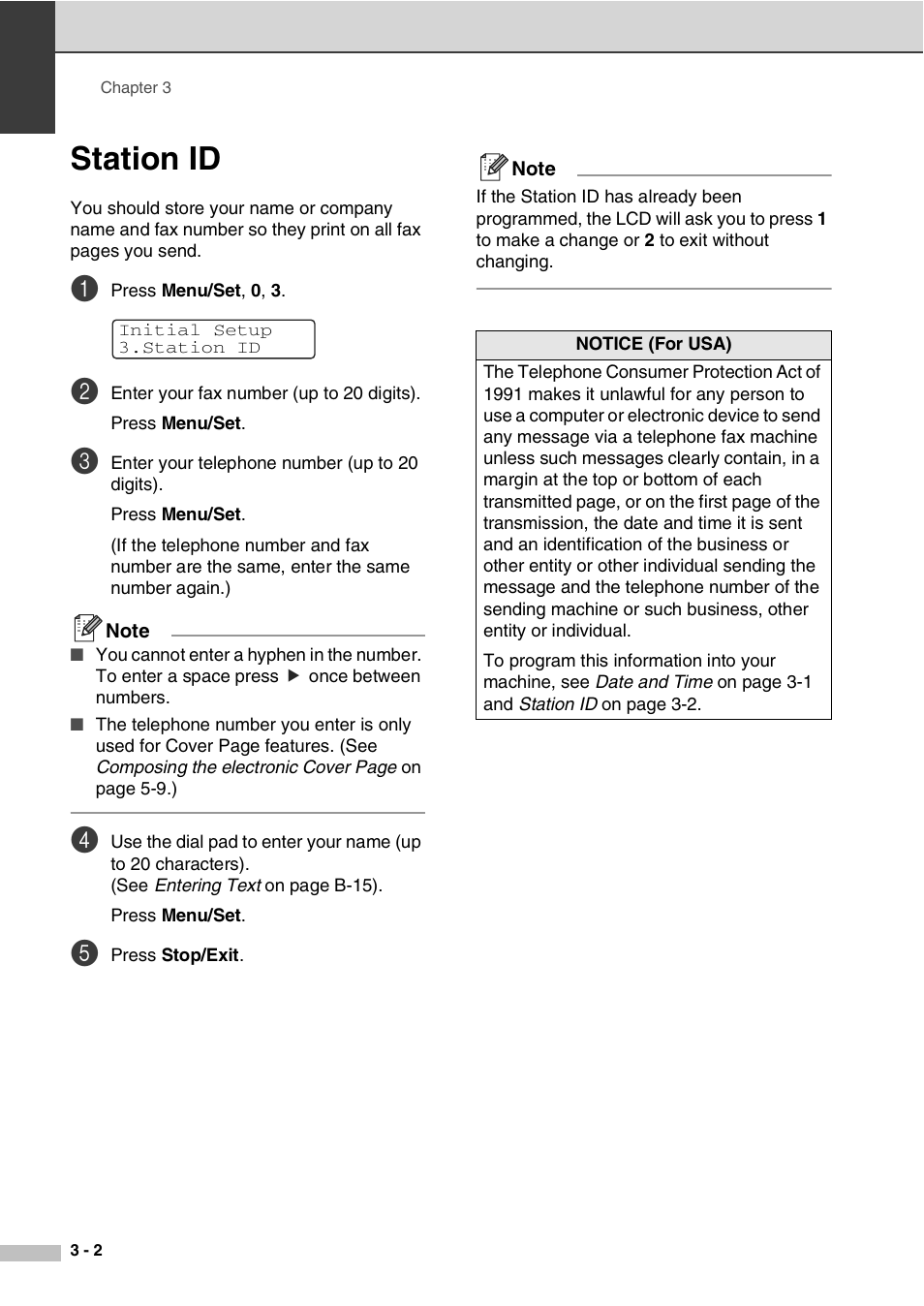 Station id, Station id -2 | Savin SPC210SF User Manual | Page 29 / 176