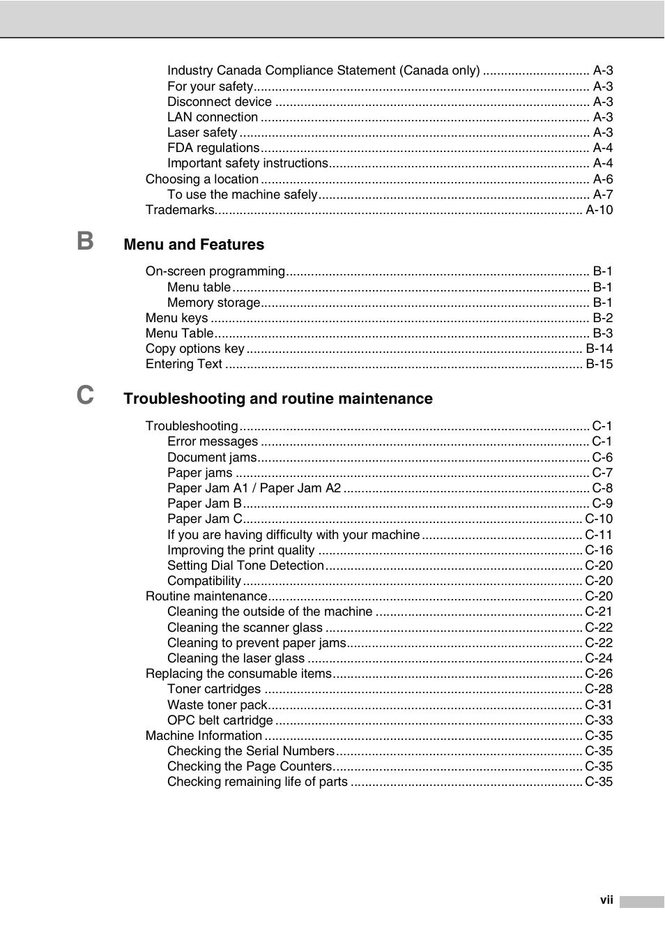 Savin SPC210SF User Manual | Page 8 / 176