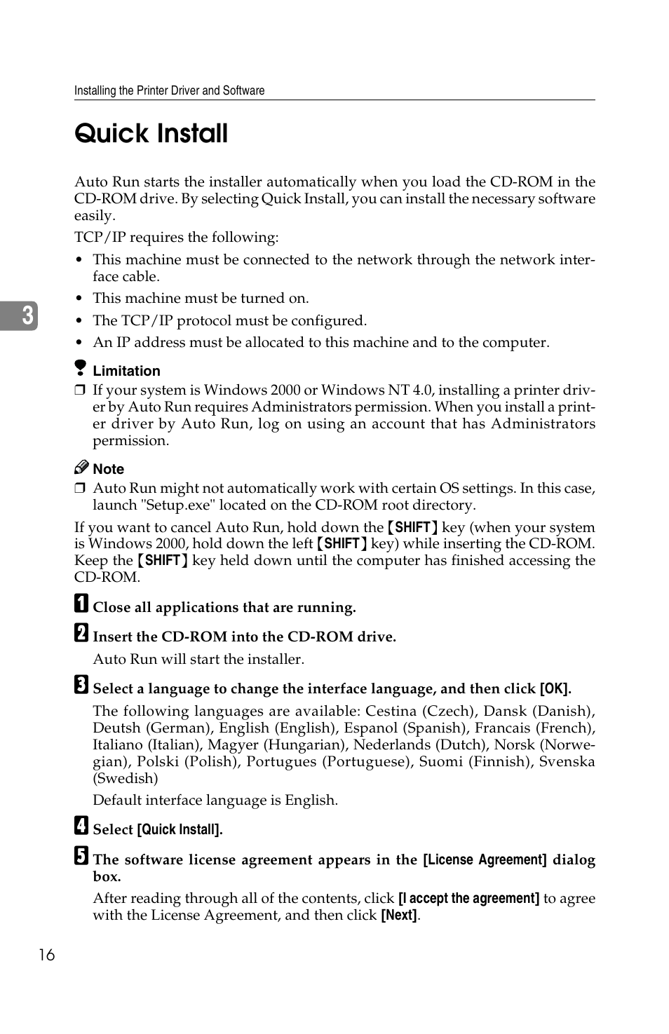 3quick install | Savin 1013 User Manual | Page 24 / 90