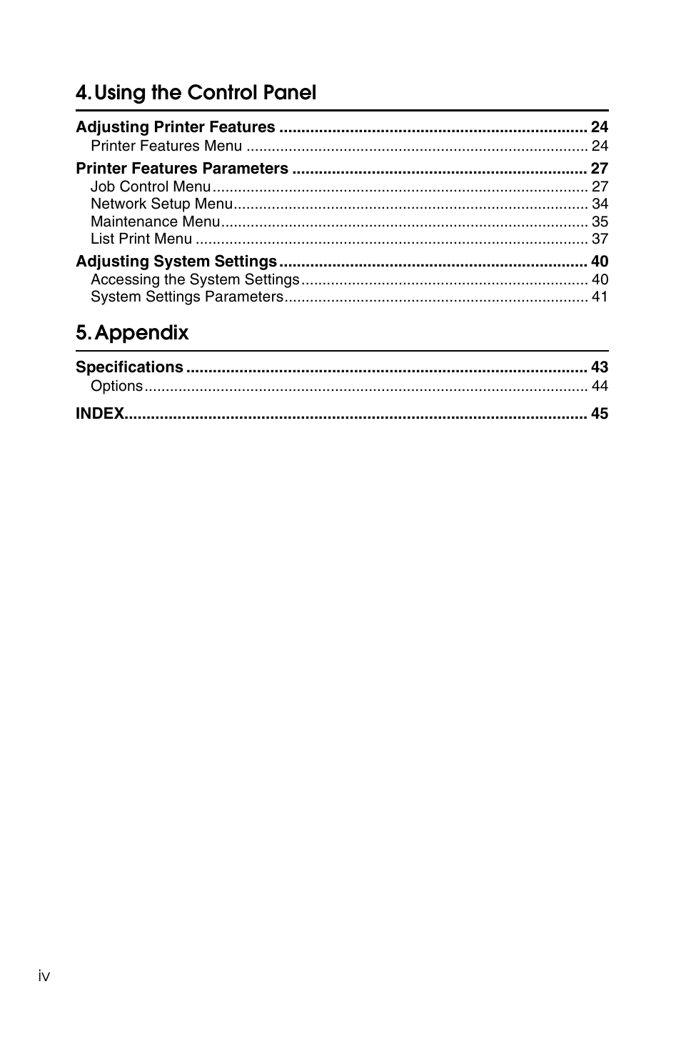 Using the control panel, Appendix | Savin 1013 User Manual | Page 42 / 90