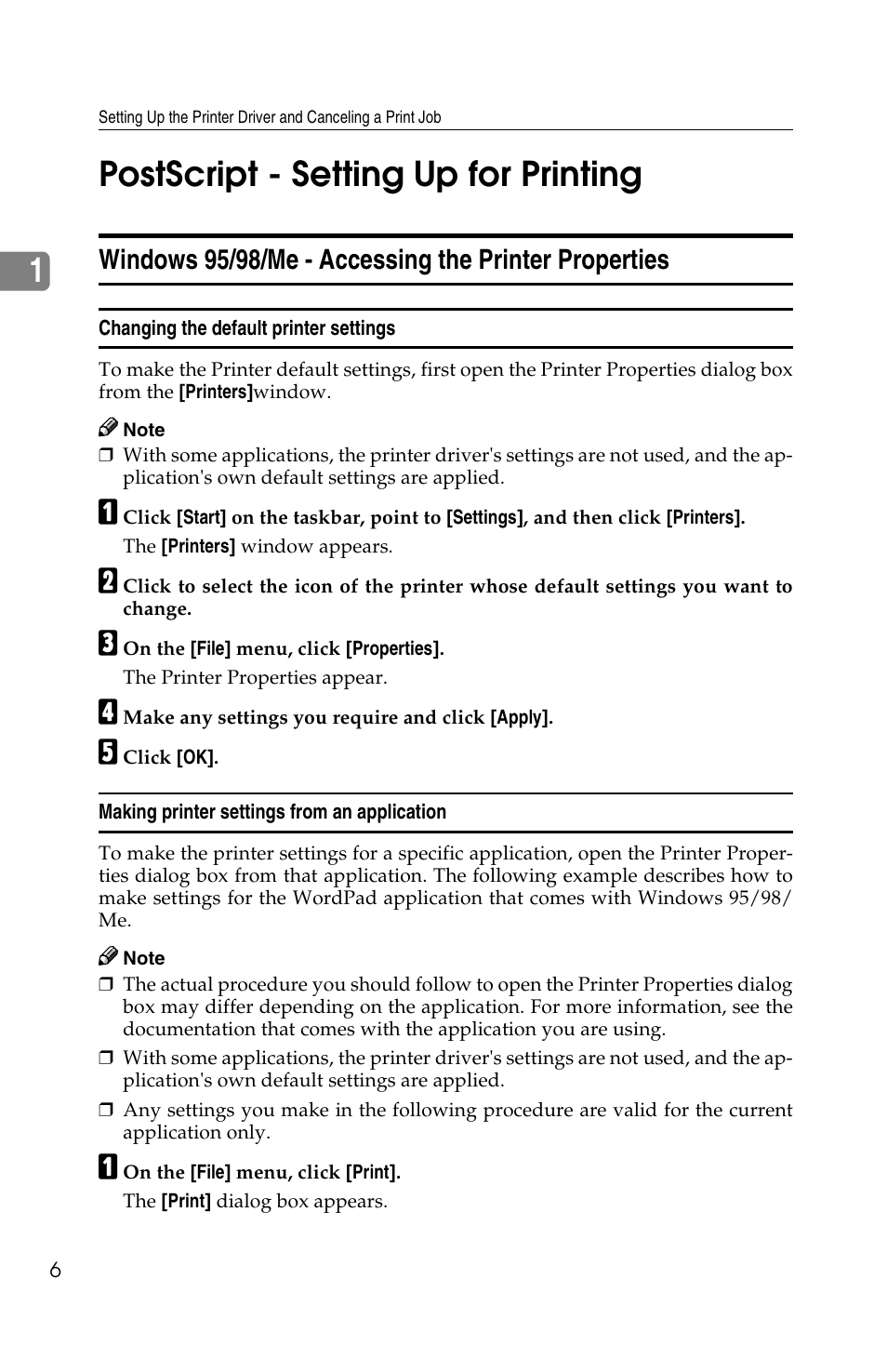 1postscript - setting up for printing | Savin 1013 User Manual | Page 48 / 90