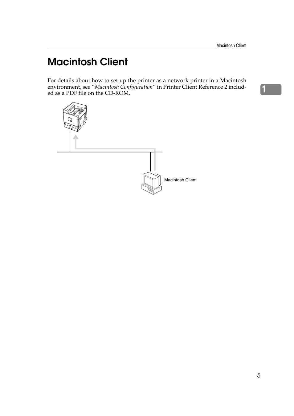 Macintosh client, 1macintosh client | Savin SLP 38c SLP38C User Manual | Page 11 / 54