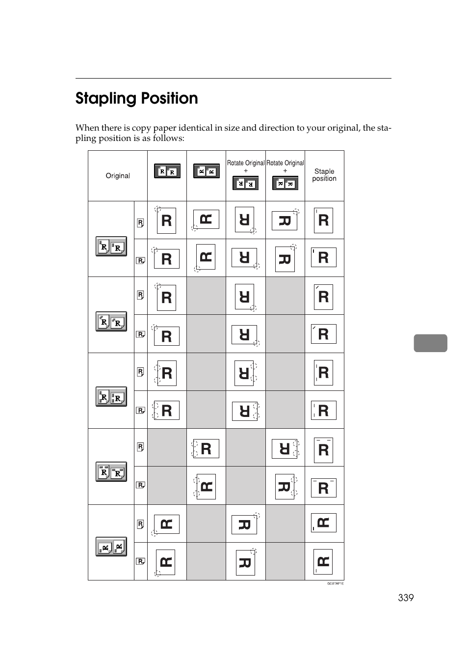 7stapling position | Savin 25105 User Manual | Page 76 / 91