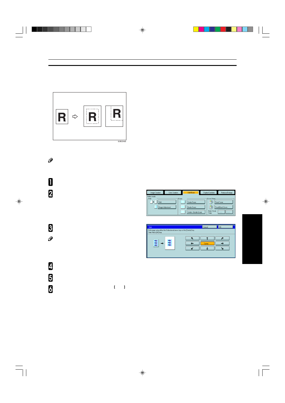 Shift—shifting the image | Savin SDC410 User Manual | Page 92 / 137