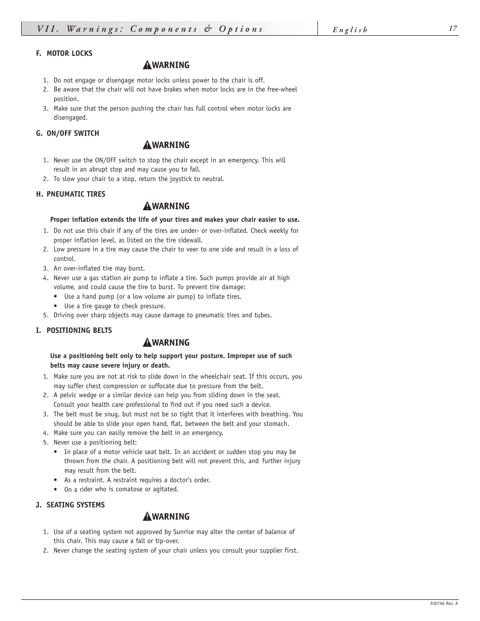 Sunrise Medical Aspire F11 User Manual | Page 18 / 108