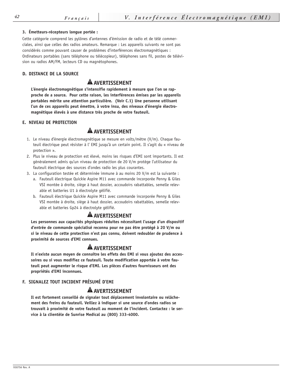 Sunrise Medical Aspire F11 User Manual | Page 43 / 108